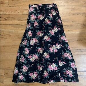 At last & co. Floral maxi skirt